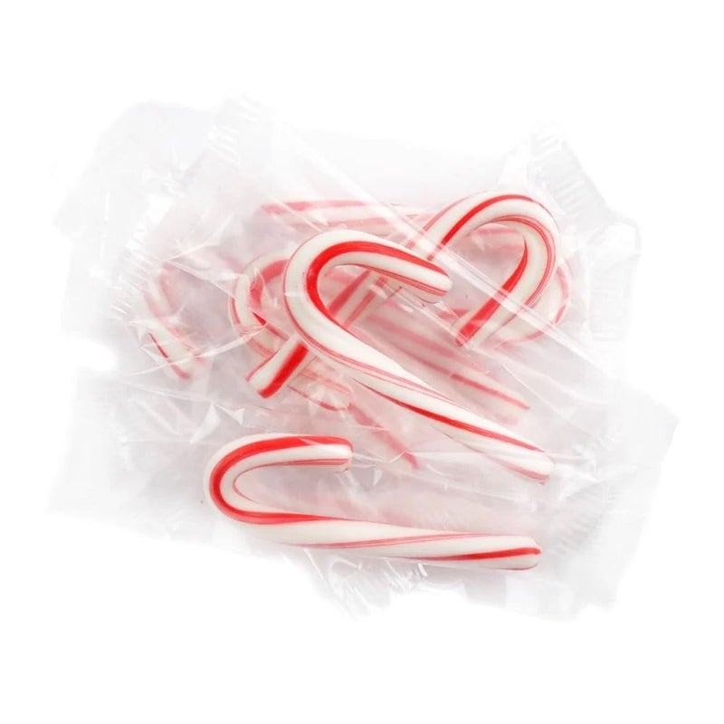 Red and White Peppermint Flavor Mini Candy Canes | Christmas Holiday Candy (1-100 Count) - Image 3